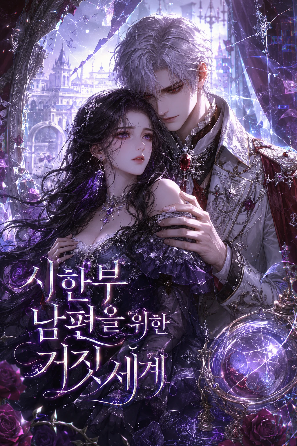 시한부 남편을 위한 거짓 세계 표지