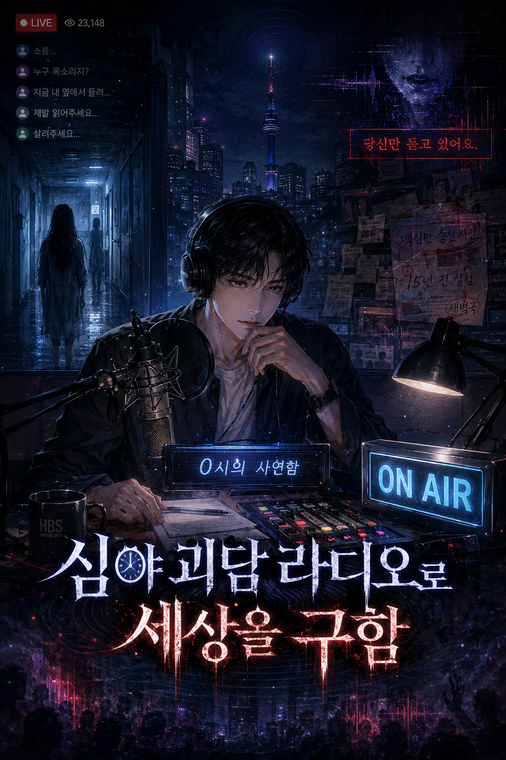 심야 괴담 라디오로 세상을 구함 표지