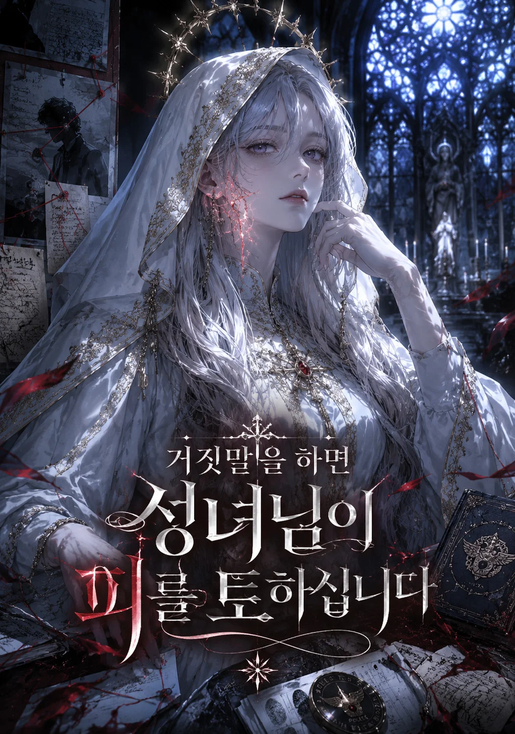 거짓말을 하면 성녀님이 피를 토하십니다 표지