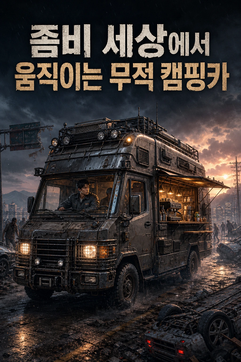 좀비 세상에서 움직이는 무적 캠핑카 표지